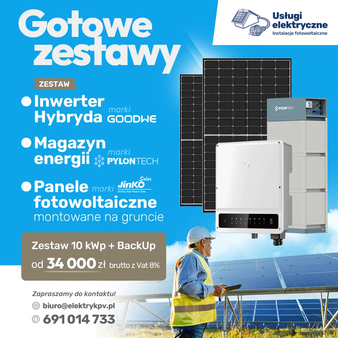 Gotowy zestaw instalacji fotowoltaicznej